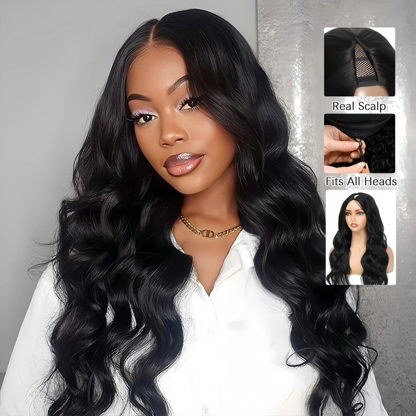 [Hot] Cheetahbeauty Upgrade with Drawstring Straight V Part Wigs Human Hair Glueless Body Wave V Part Human Hair Clip in Wigs Beginner Friendly No-Sew in No Glue Ready to Go Wig #Tiktokshopmemorialday #Weeklydeals