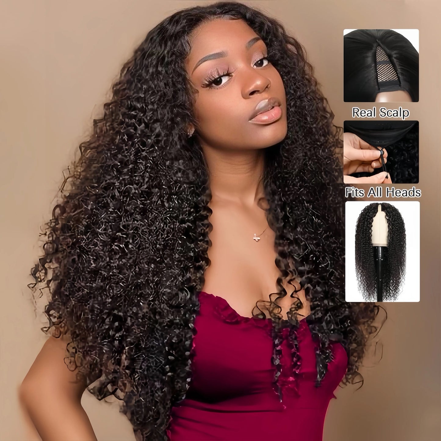 [Hot] Cheetahbeauty Upgrade with Drawstring Straight V Part Wigs Human Hair Glueless Body Wave V Part Human Hair Clip in Wigs Beginner Friendly No-Sew in No Glue Ready to Go Wig #Tiktokshopmemorialday #Weeklydeals