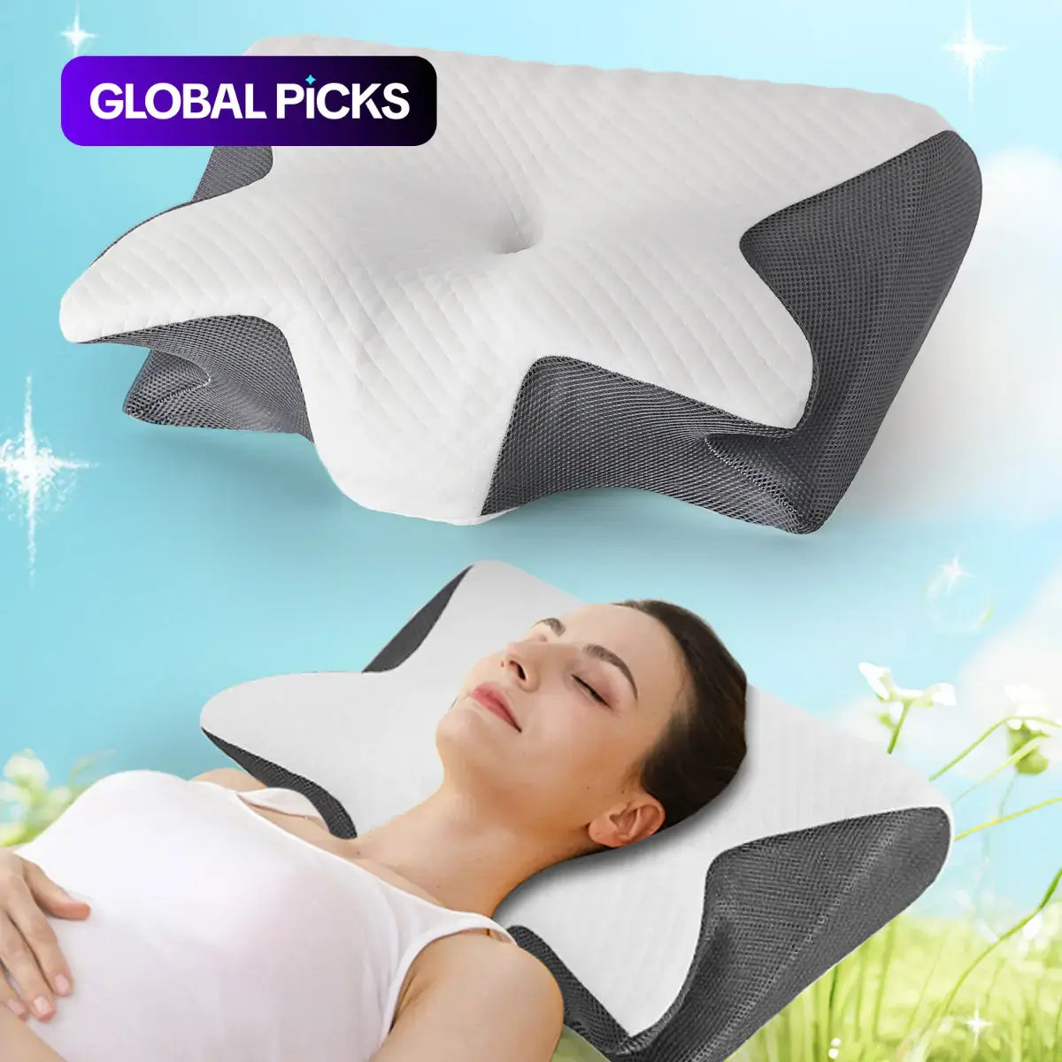 Memory Foam Neck Pillow, 1 Count Comfortable Neck Pillow, Essential Supplies for Home, Travel, Dormitory, Bedroom #GLOBAL PICKS