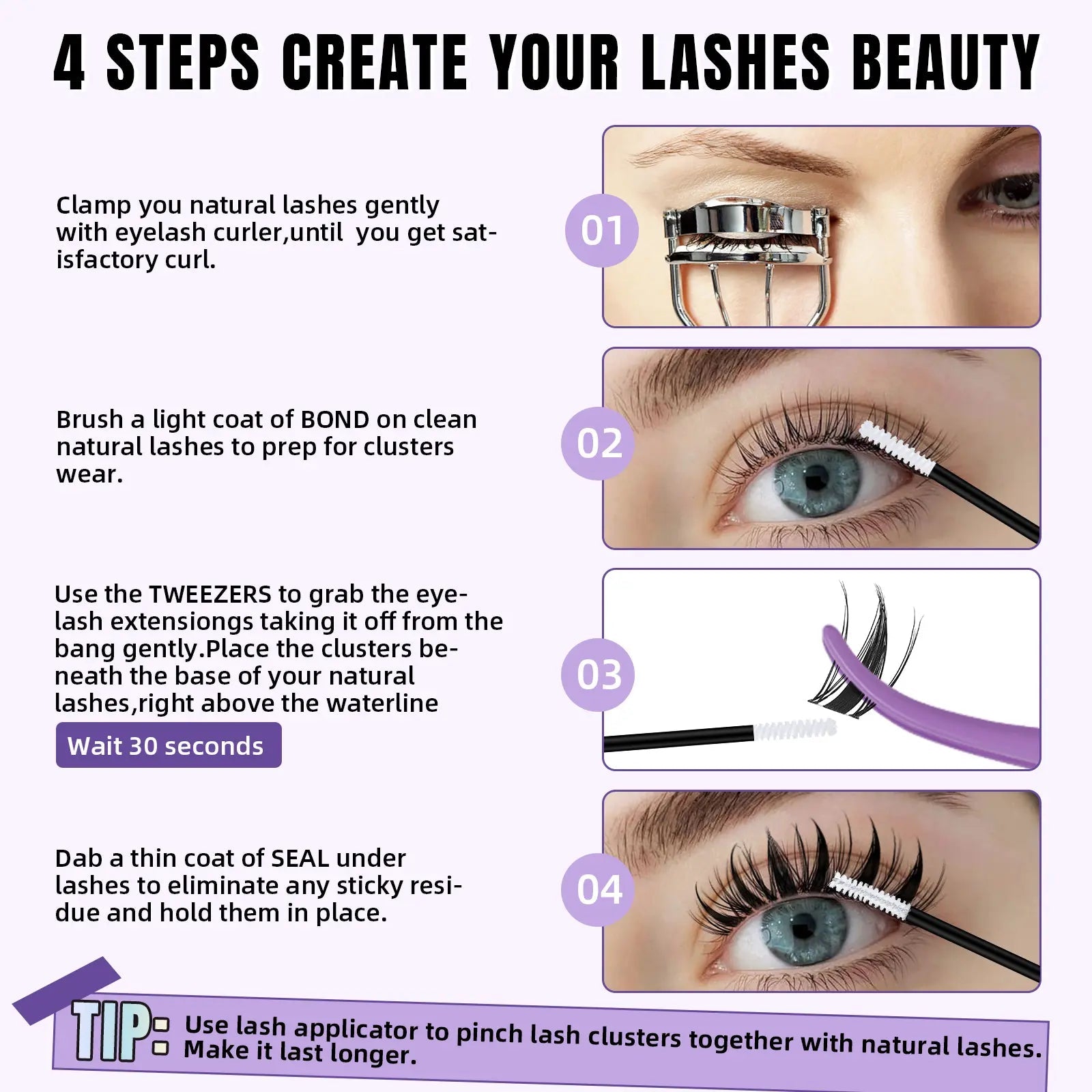 Fairy Lash Kit L B&Q Invisible Band Wispy Manga Individual Clusters,C Curl for DIY Eyelashes Extension,Waterproof Sleep Proof,Week Long Lasting Fake Lash Cosmetic Makeup Spiky Anime Lash Outdoorfun Vacation Lash Dolly #Tiktokshopmemorialday #Summervibes