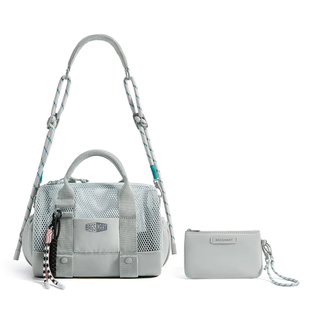 BAGSMART Reiki Mini Gym Compact Duffle Bag (9.84" X 5.9" X 6.69") 5.5L Capacity, Waterproof PVC Pocket, Adjustable Bottom Straps, Elastic Side Pockets, Ideal for Gym & Daily Use Spotlight Day Campaign