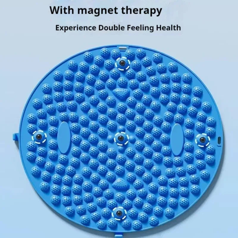 Acupressure Mat for Foot Massage, Foldable Yoga Mat for Living Room and Gym, Round