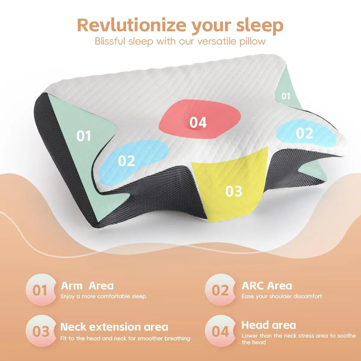 Memory Foam Neck Pillow, 1 Count Comfortable Neck Pillow, Essential Supplies for Home, Travel, Dormitory, Bedroom #GLOBAL PICKS