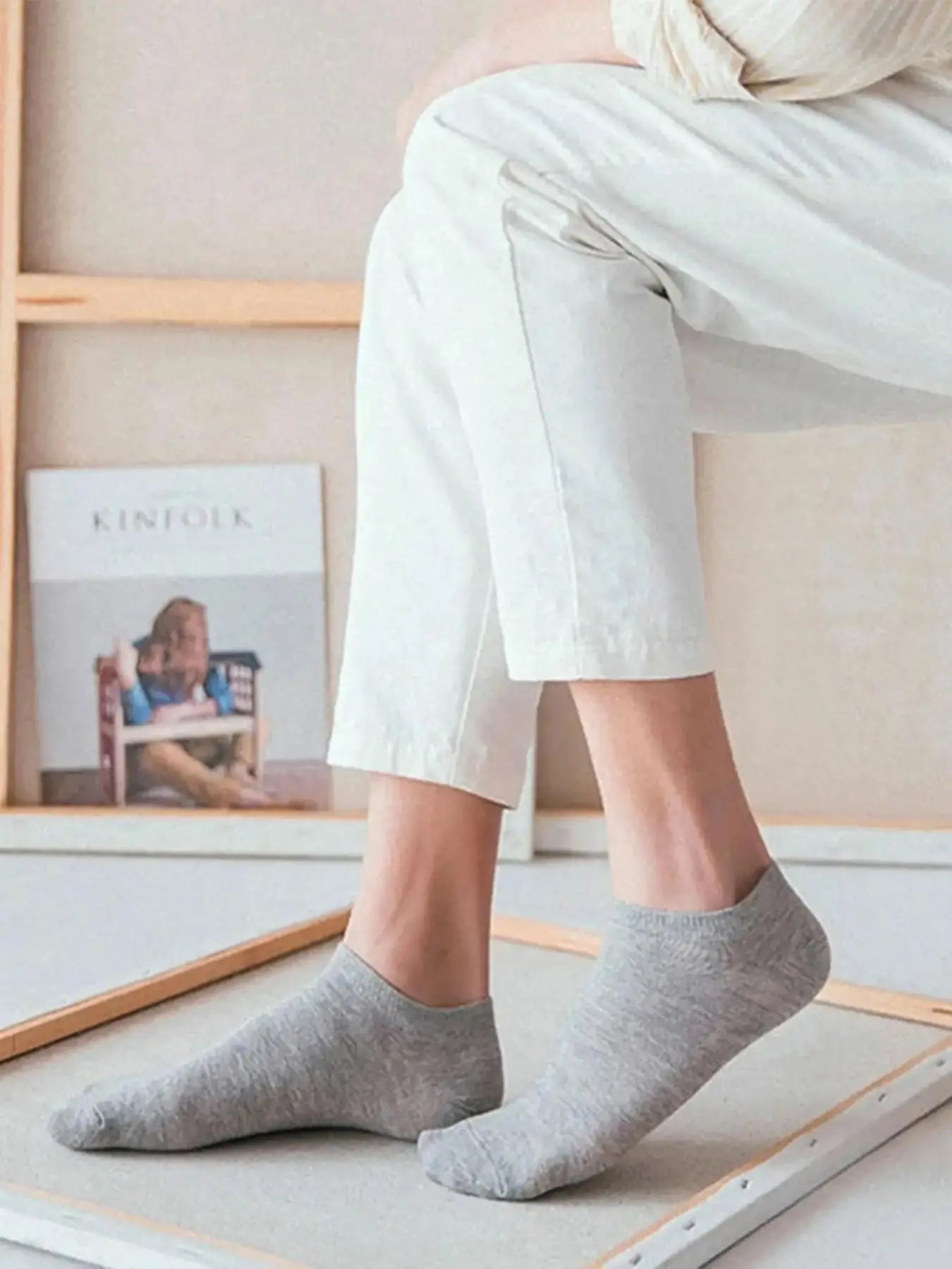 Men'S Solid Color Ankle Socks, Casual Basic Extra Low Cut Socks for Men, Men'S Anklets for Summer, National Day Offers