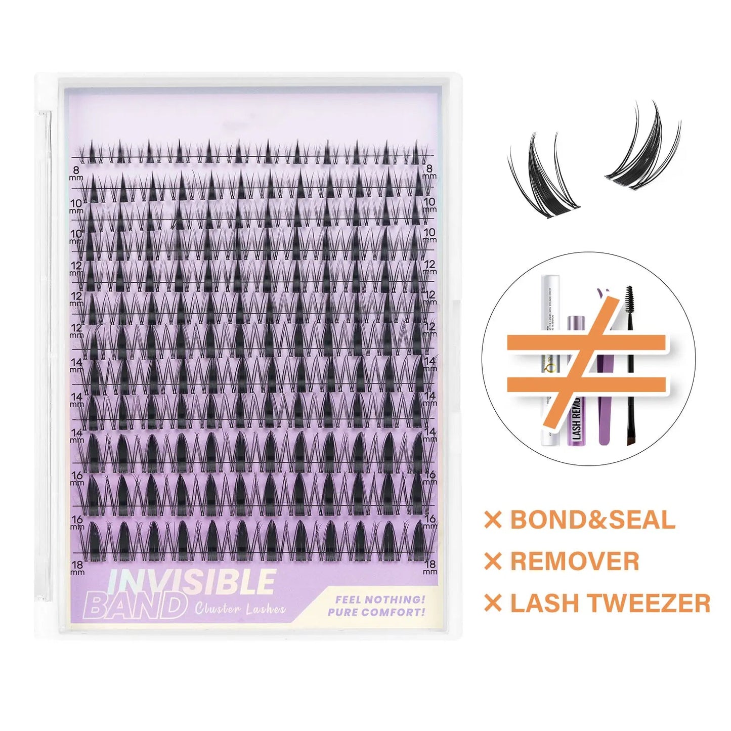 Fairy Lash Kit L B&Q Invisible Band Wispy Manga Individual Clusters,C Curl for DIY Eyelashes Extension,Waterproof Sleep Proof,Week Long Lasting Fake Lash Cosmetic Makeup Spiky Anime Lash Outdoorfun Vacation Lash Dolly #Tiktokshopmemorialday #Summervibes