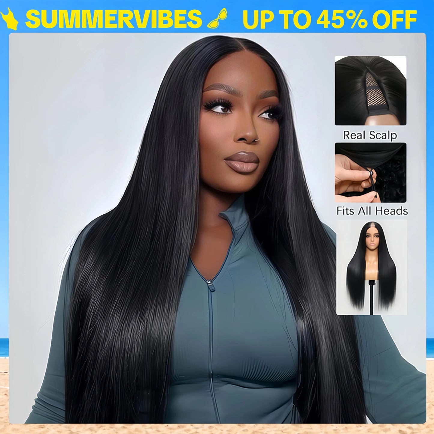 [Hot] Cheetahbeauty Upgrade with Drawstring Straight V Part Wigs Human Hair Glueless Body Wave V Part Human Hair Clip in Wigs Beginner Friendly No-Sew in No Glue Ready to Go Wig #Tiktokshopmemorialday #Weeklydeals