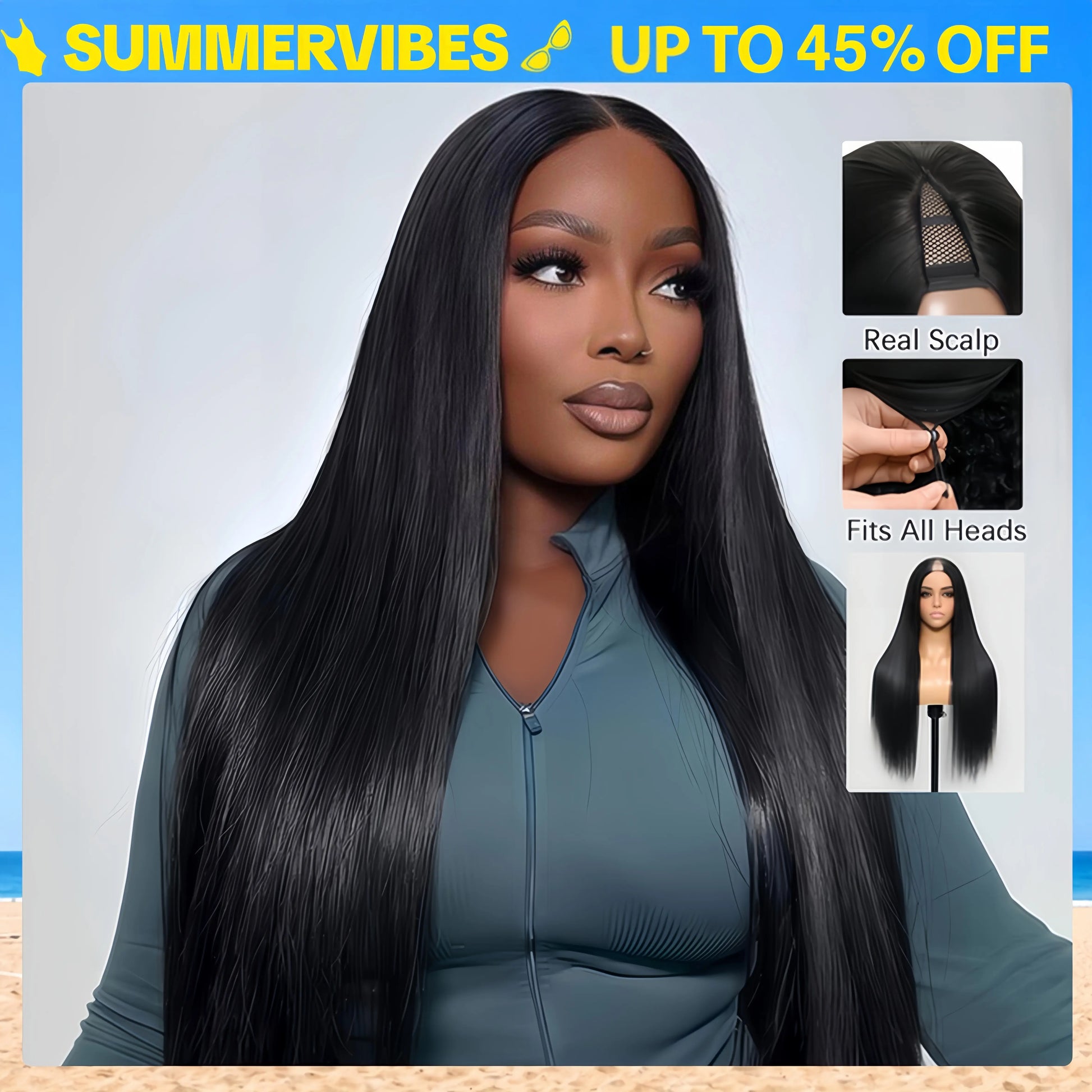 [Hot] Cheetahbeauty Upgrade with Drawstring Straight V Part Wigs Human Hair Glueless Body Wave V Part Human Hair Clip in Wigs Beginner Friendly No-Sew in No Glue Ready to Go Wig #Tiktokshopmemorialday #Weeklydeals