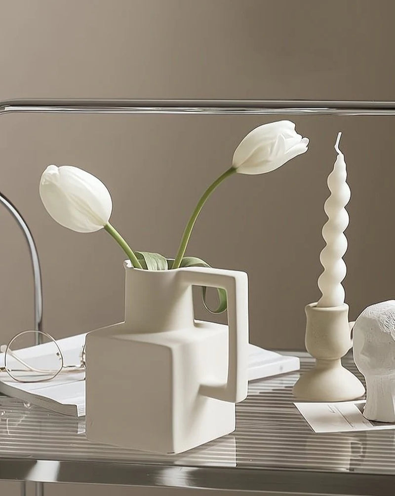 Handmade Ceramic Jug Pitcher Vase - Modern and Unique Decorative Centerpiece Vase